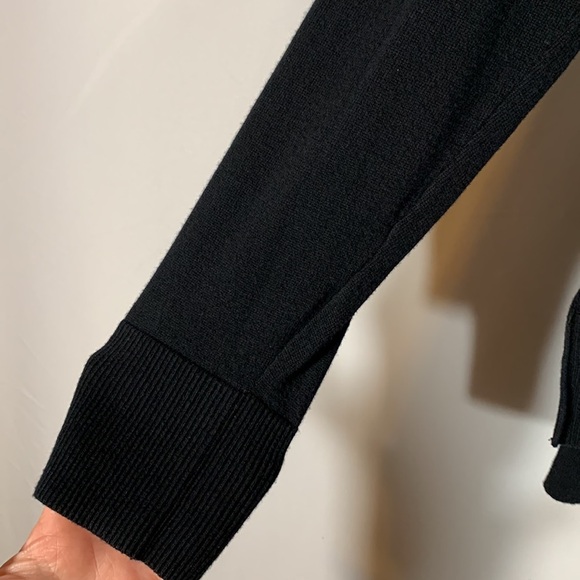 Adidas Black Knit Ribbed Side Slit Sweater Top - Picture 3 of 8